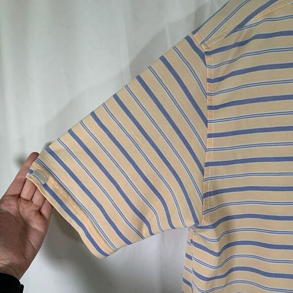 Tehama Polo Shirt Men's Large 1/4 Button Short Sleeve Pima Cotton - Picture 5 of 11